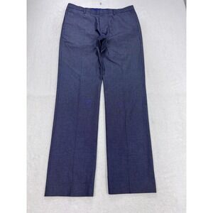 Banana Republic Pants Men 35x36 Blue Non-Iron Modern Slim Fit Gingham Check NWOT
